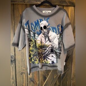BKYS Gray Zombie Graphic Cropped T-Shirt/Sweatshirt